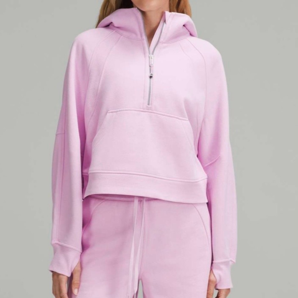Lululemon scuba oversized half zip hoodie vita pink